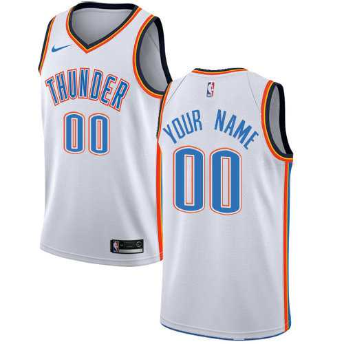 Men & Youth Customized Oklahoma City Thunder Swingman White Home Nike Association Edition Jersey->customized nba jersey->Custom Jersey
